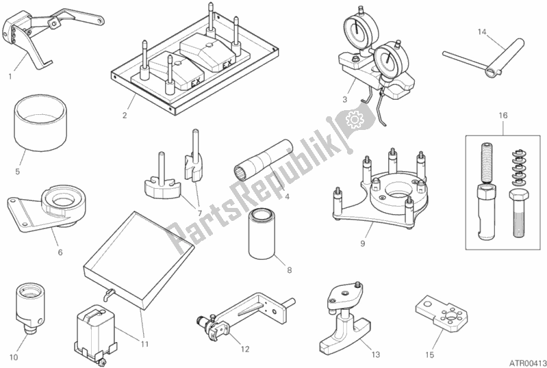 Todas las partes para 01b - Herramientas De Servicio De Taller (motor) de Ducati Superbike Superleggera V4 998 2020